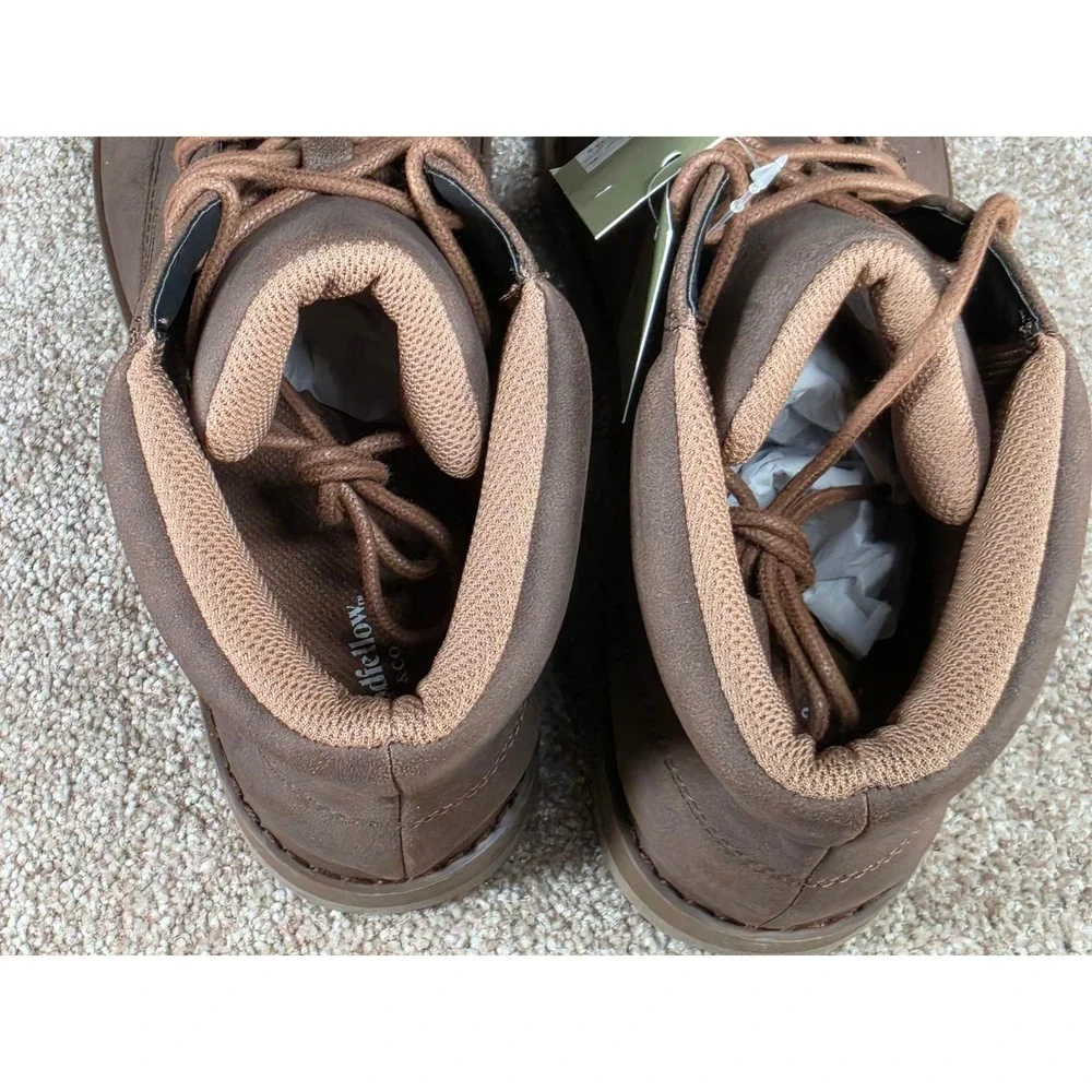 Goodfellow & Co Maynard Brown Memory Foam Lace Up Lug Sole Boots Mens 13